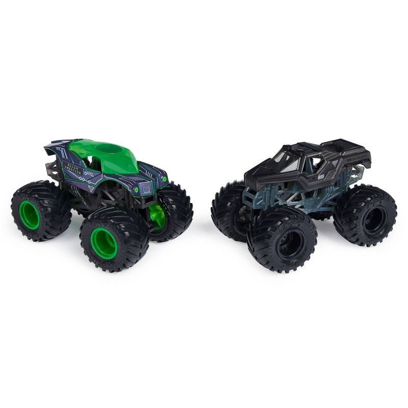 Monster Jam Official Alien Invasion vs. Soldier Fortune Black Ops Color-Changing Die-Cast Monster Trucks - 1:64 Scale