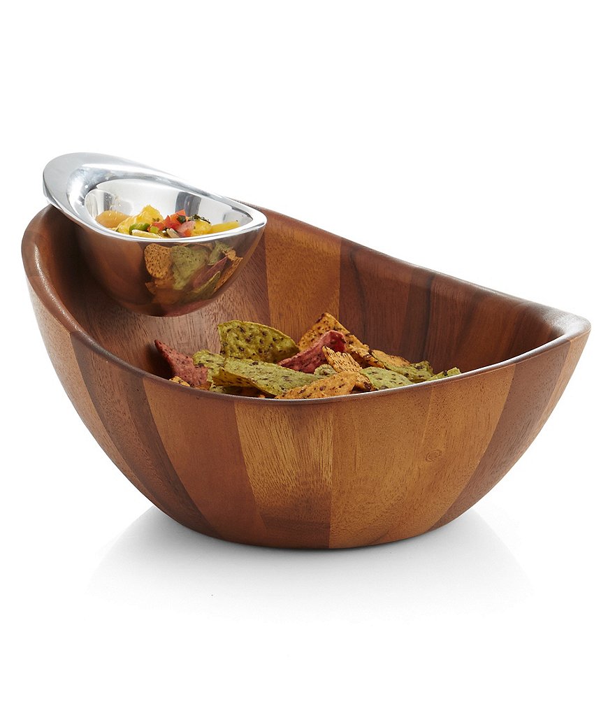 Nambe Harmony Chip & Dip Bowl