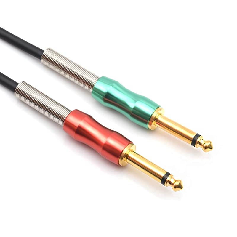 66FT XLR 3 Pin Male to Double 635mm 14quot TS Male Y Splitter Cable Dual Mono Male 14 inch 635mm to XLR Male Plug Stereo Microphone Cables2M