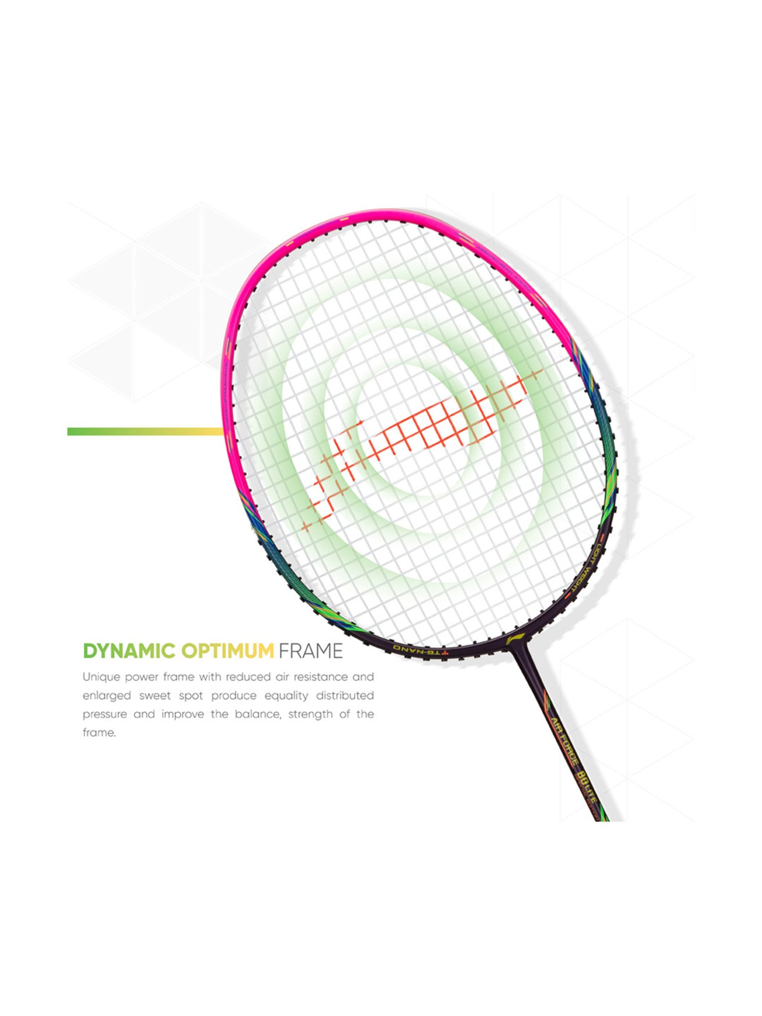 Li-Ning Air Force 80 Badminton Racket (Pink) Size - Medium