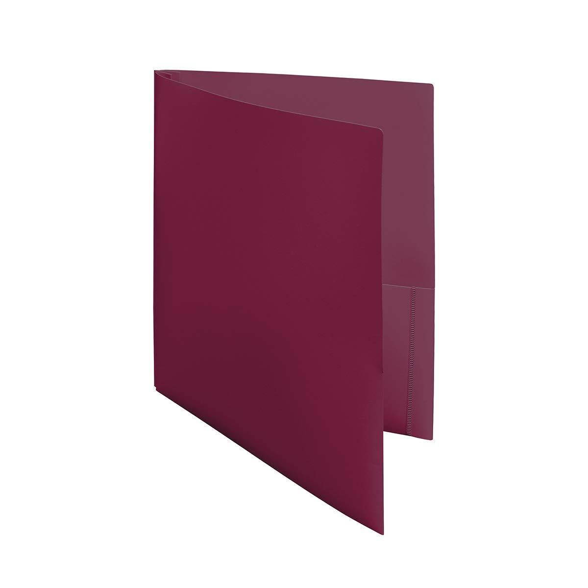 Ultra Pro - 2-Pocket Folders with 3-Prong Fastener (10-Pack, Burgundy)