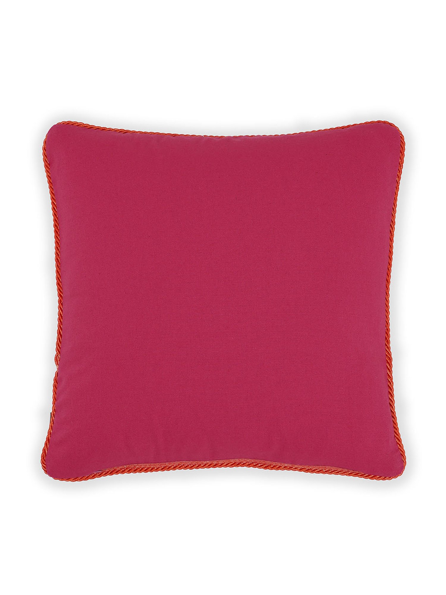 Pure Home and Living Orange Cotton Abstract Cushion Cover