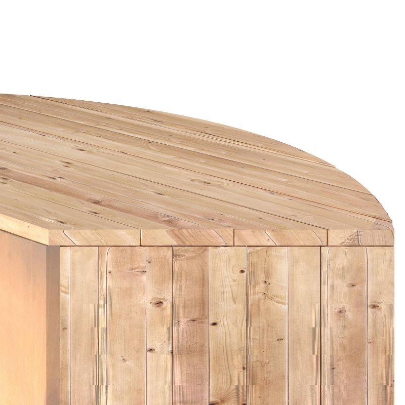 Altona Corner TV Stand for upto 42" Natural/Black - Summerland Home