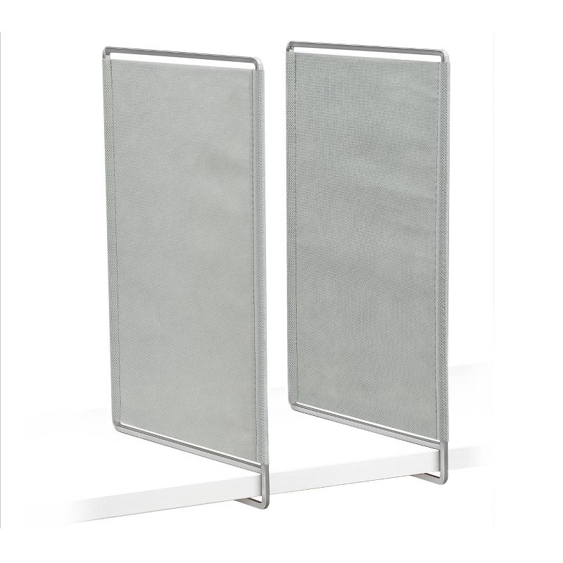 Lynk Vela Shelf Dividers Closet Shelf Organizer (Set of 2) - Platinum