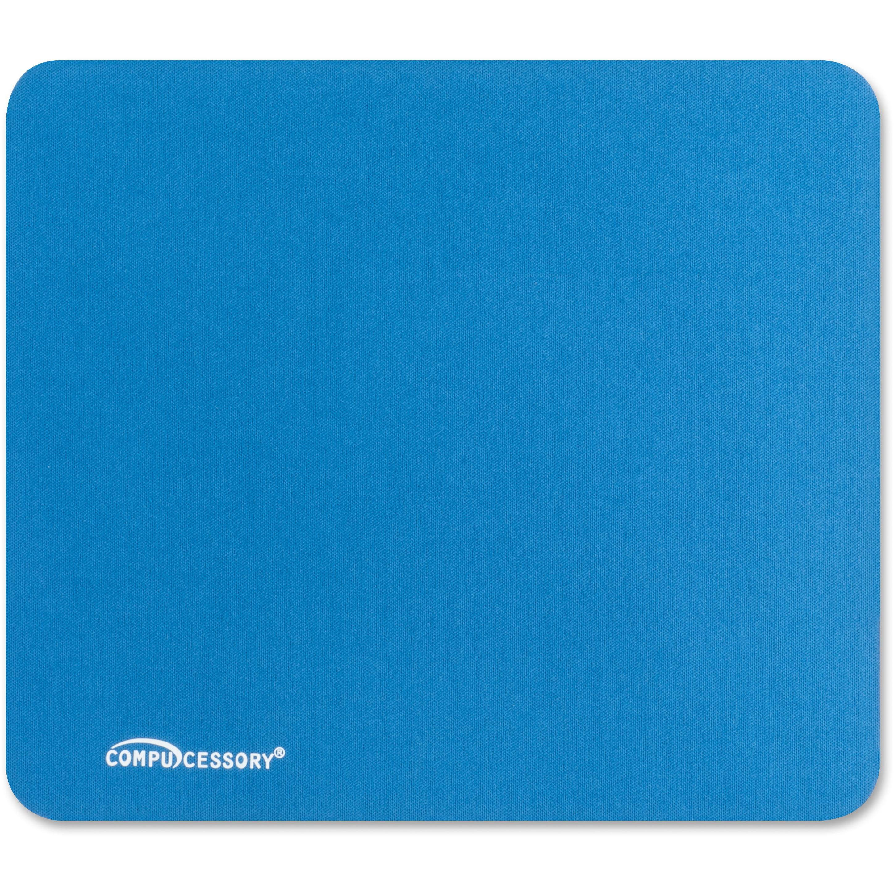 Compucessory Economy Mouse Pad Nonskid Rubber Base 9-1/2"x8-1/2" Blue 23605