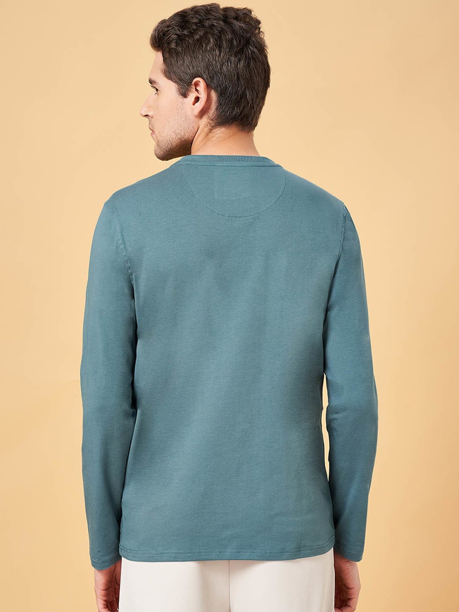 Ajile by Pantaloons Green Slim Fit Printed T-Shirt