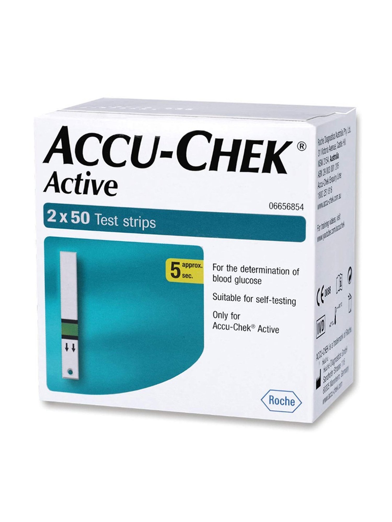 Accu Chek Active 100 Strips (Multicolor)