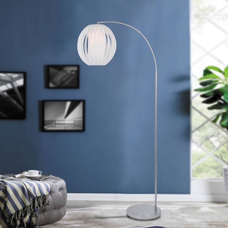 Deion Floor Lamp Brushed Nickel (Includes CFL Light Bulb) - Lite Source