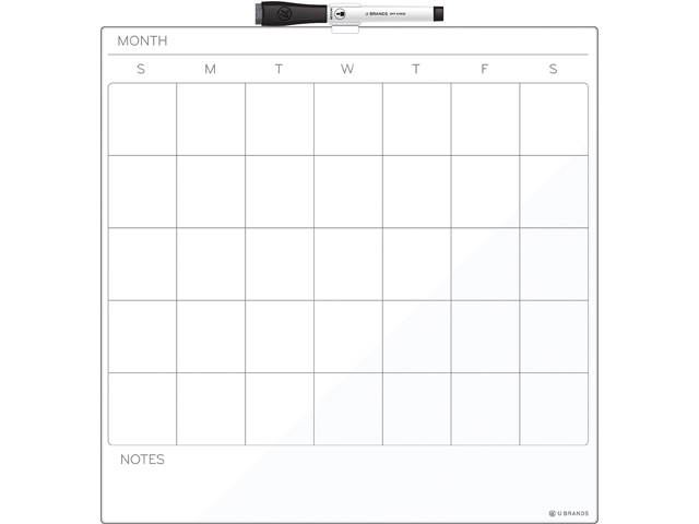 U Brands 461U0004 Cubicle Magnetic Dry-Erase Calendar Board