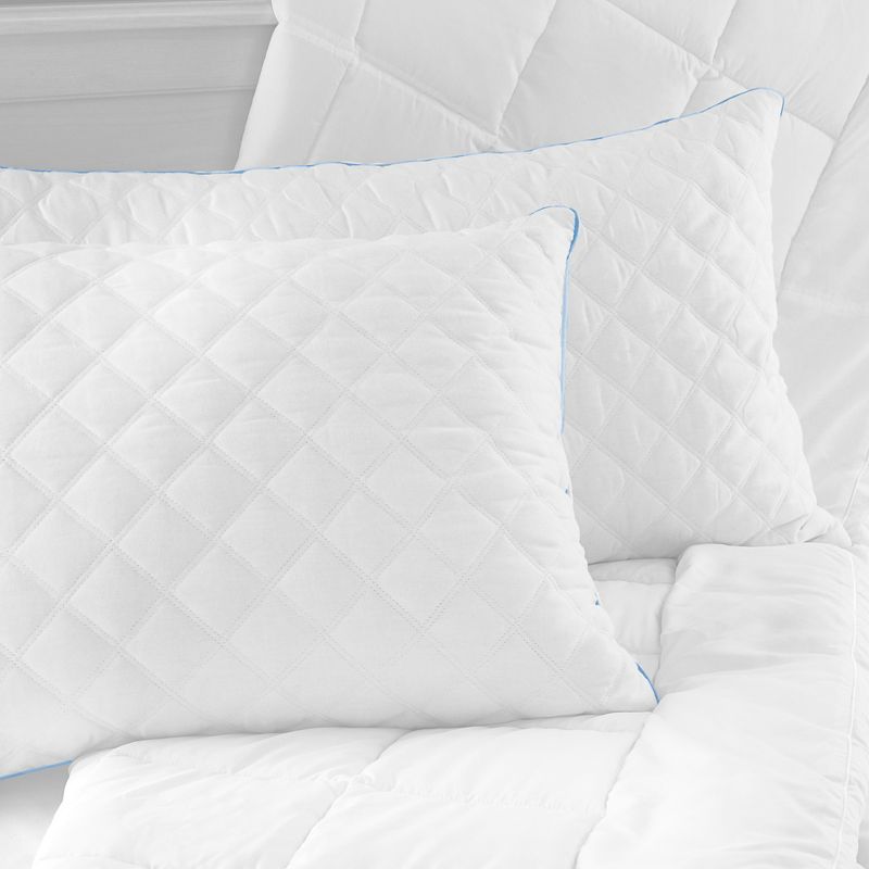 BioPEDIC Quilted Memory Foam and Fiber Supportive Hybrid Bed Pillow - 2 Pack