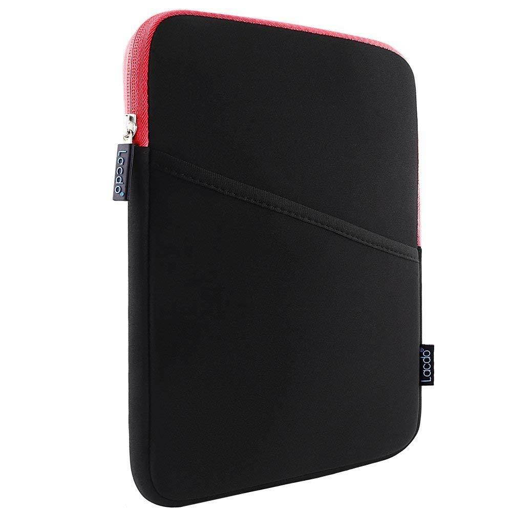 Lacdo Shockproof Tablet Sleeve Case for iPad Pro 10.5 inch | 9.7 inch New iPad | iPad Pro | iPad Air 2 | iPad 4, 3 | Samsung Galaxy Tab 10.1 Inch Protective Bag, fit Apple Smart Keyboard, Red/Black