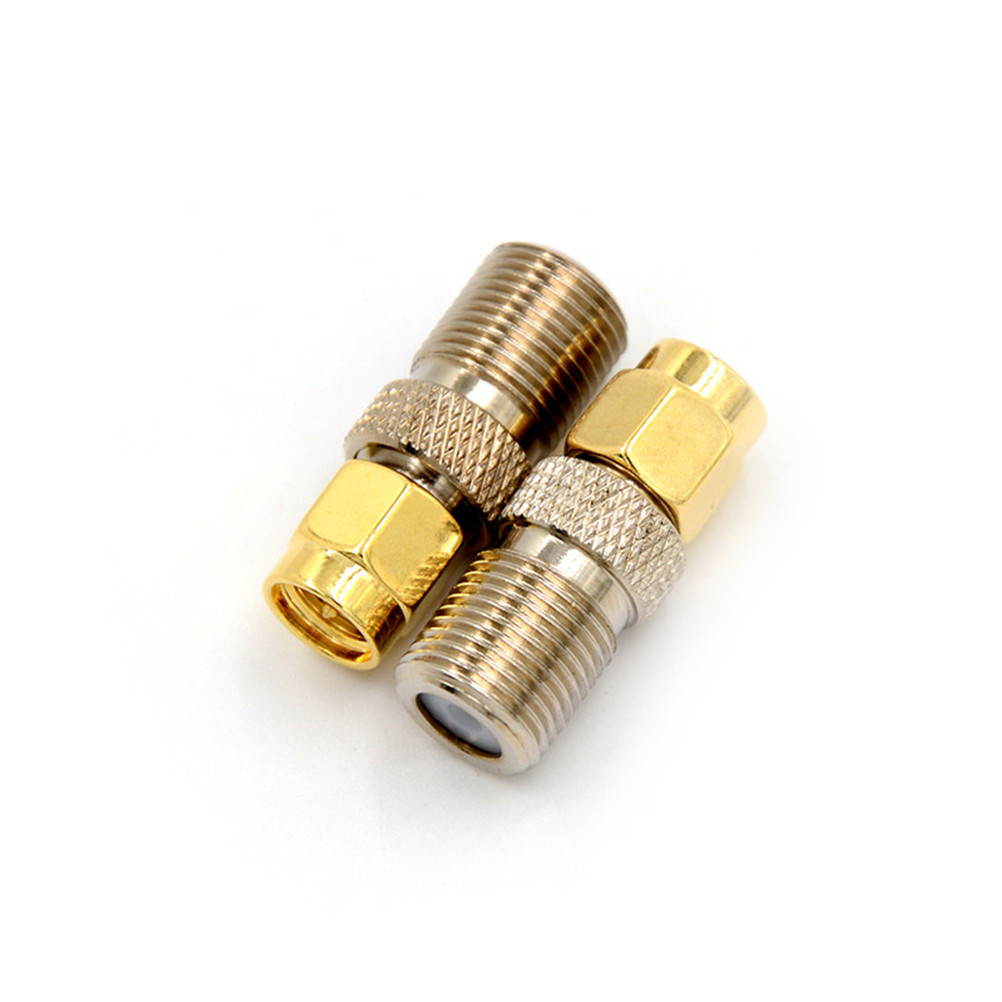 F Female Jack to SMA Male Plug Straight RF Coax Coaxial Connector Adapter