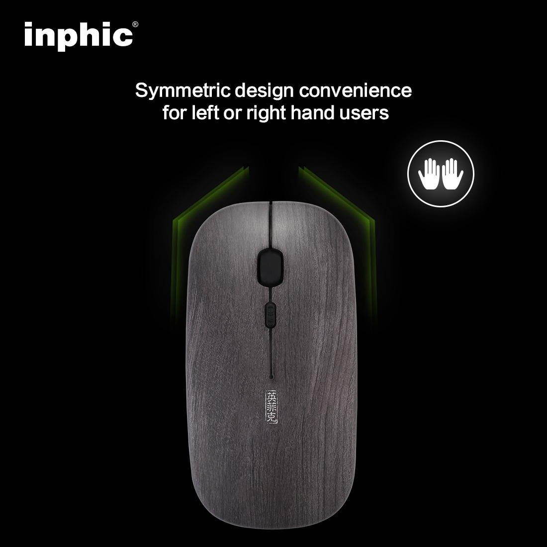 Rechargeable Wireless Mouse,inphic Mute Silent Click Mini Noiseless Optical Mice,Ultra Thin 1600 DPI for Notebook,PC,Laptop,Computer,MacBook