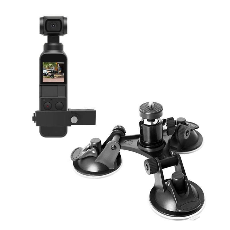 Window Glass Suction Cup Car Driving Recorder Tripod Mount for DJI Pocket 2 / DJI OSMO Pocket Handheld Gimbal Camera Accessories