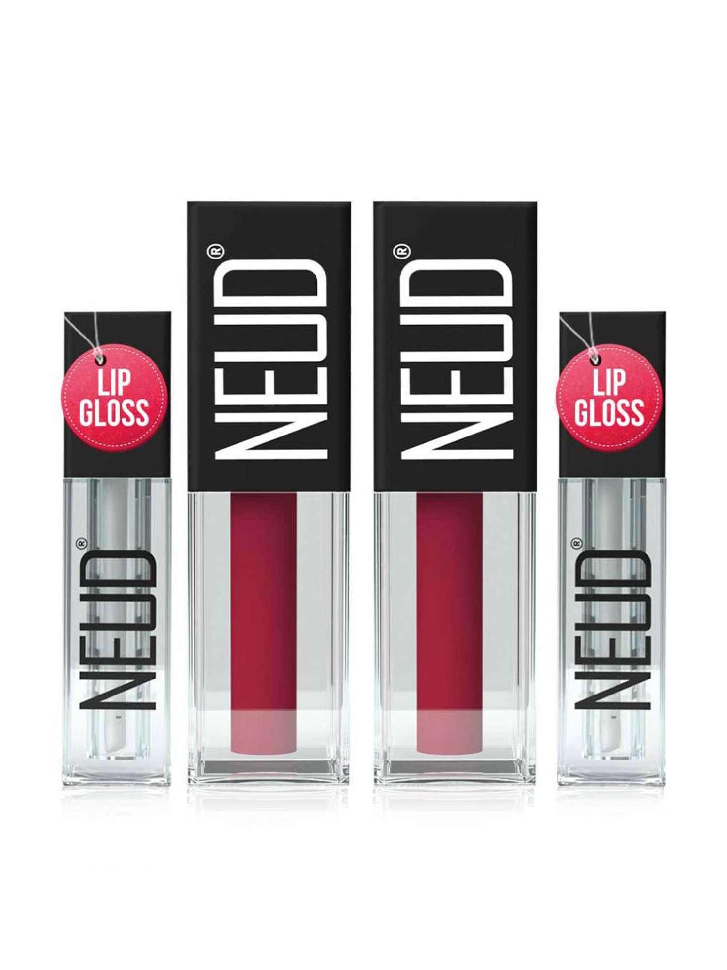 NEUD Matte Liquid Lipstick Peachy Pink with Free Lip Gloss - Pack of 2 (Each)