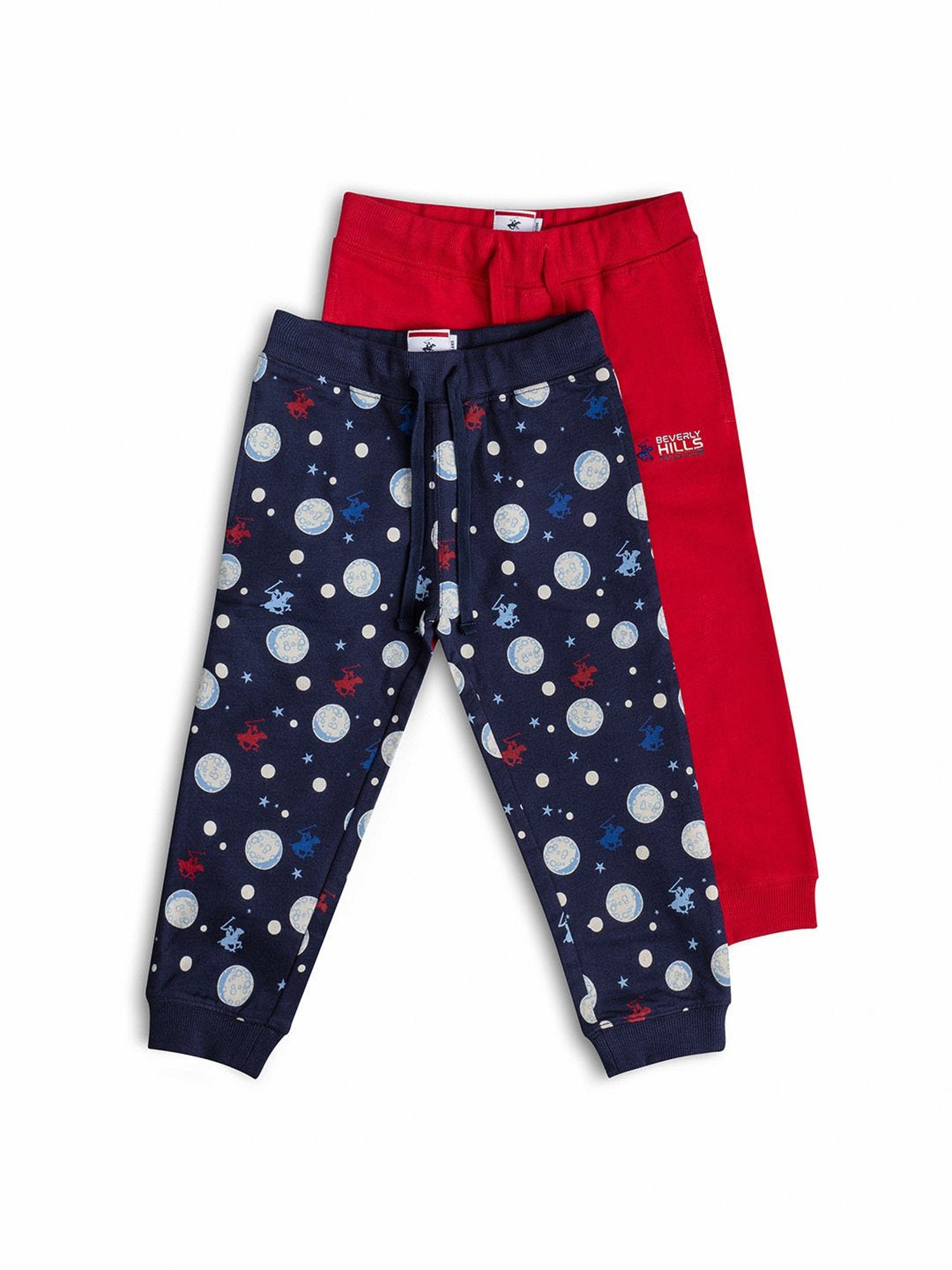 Beverly Hills Polo Club Boys Multicolor Printed Joggers (Pack Of 2)