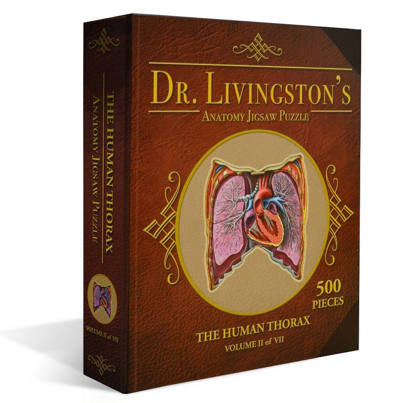 Genius Games Dr. Livingston's Human Anatomy: The Human Thorax Jigsaw Puzzle - 577pc