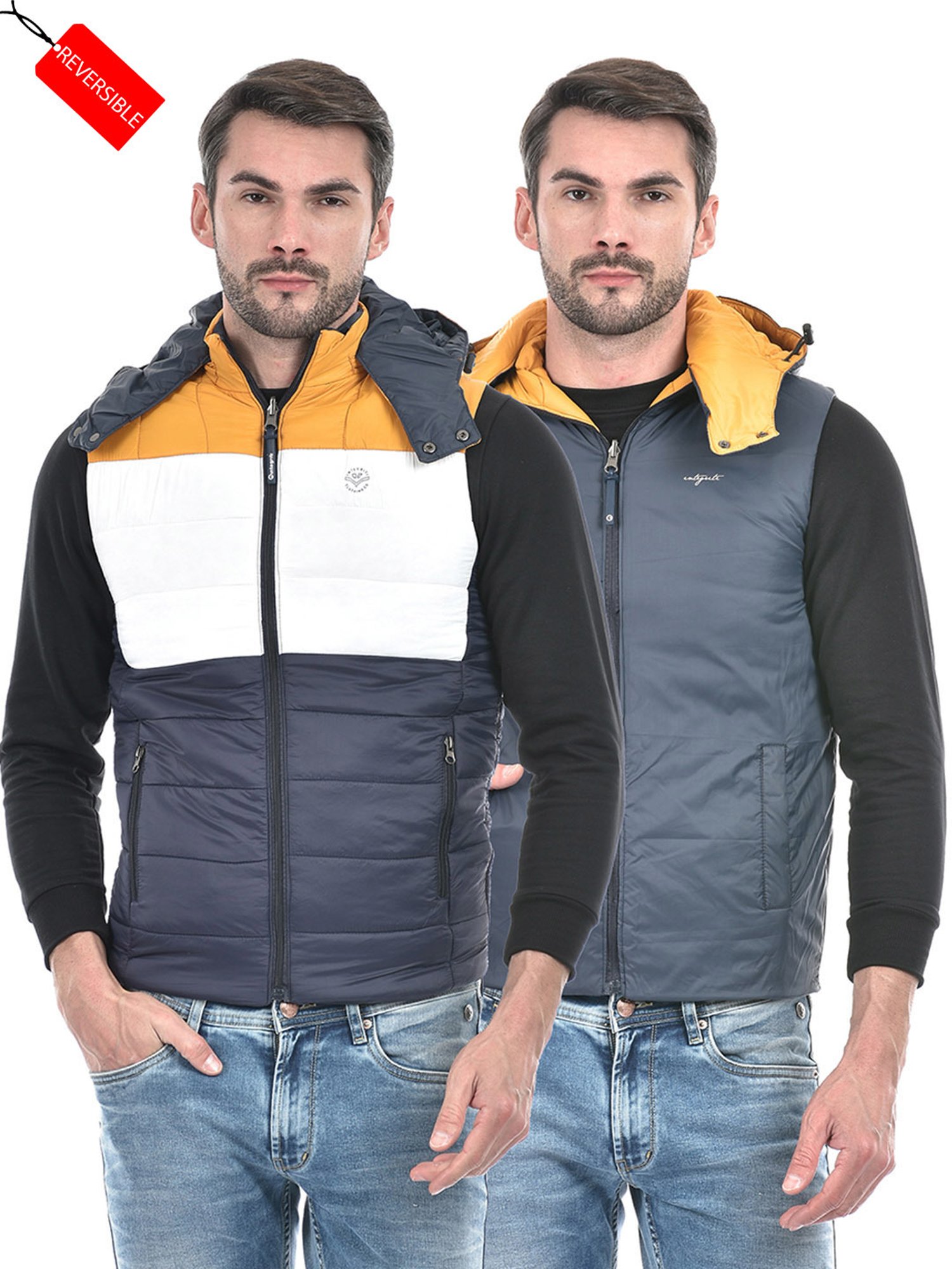 Integriti Navy Regular Fit Reversible Jacket