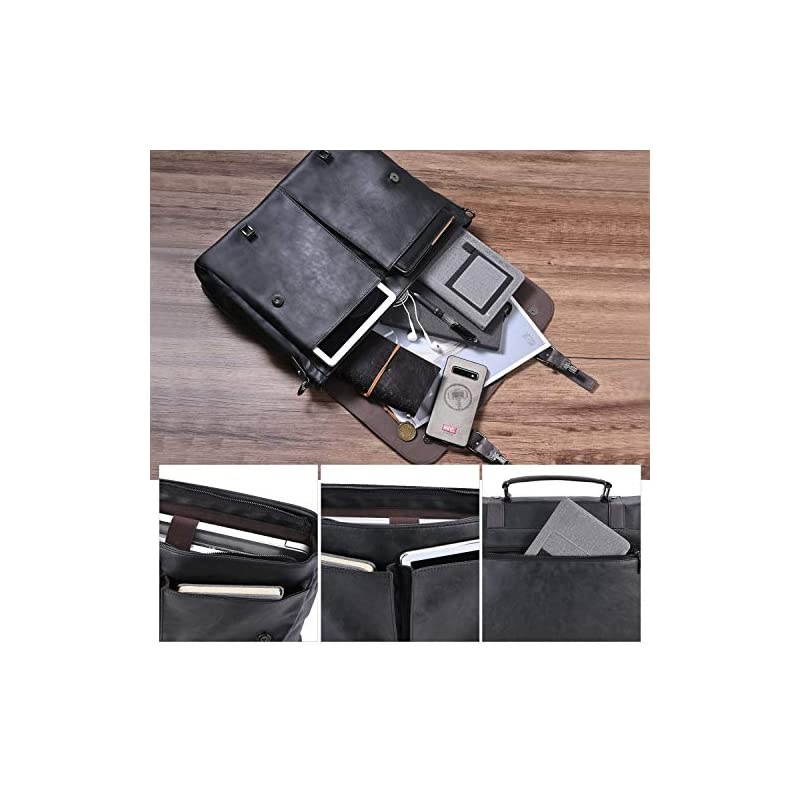 Messenger Bag for Men Vintage Laptop Bag Briefcase Satchel