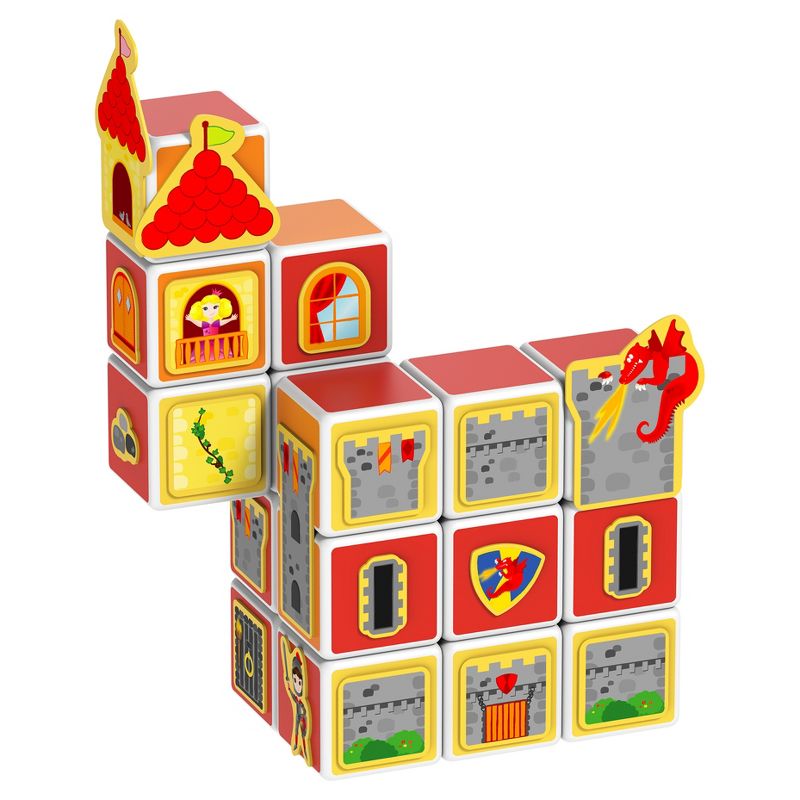 Geomag Magicube - Castles & Homes - 16 Piece Magnetic Building Blocks