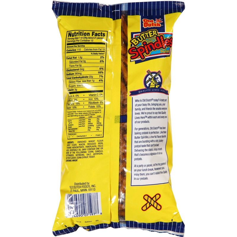 Old Dutch Butter Spindles Pretzels - 12oz