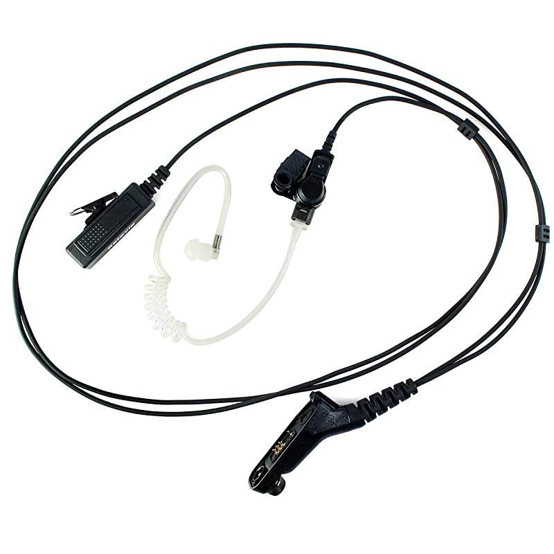 2 Way Radio Earpiece with Mic 2 Wire Surveillance Acoustic Tube Earpiece for Motorola APX6000 XPR6550 XPR7000 XPR7550e Walkie Talkies1 Pack