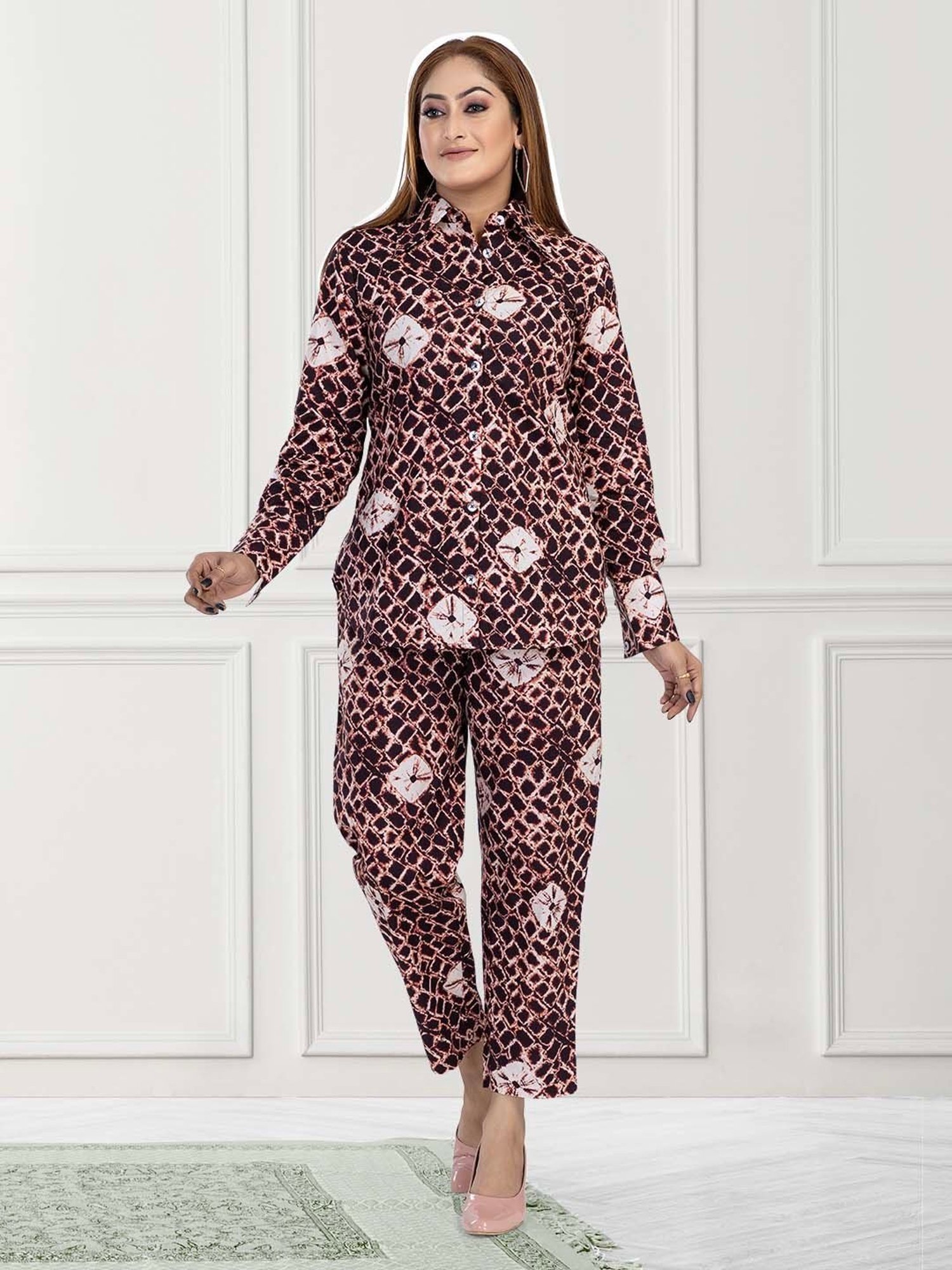 Nino Bambino Black Printed Shirt With Pants