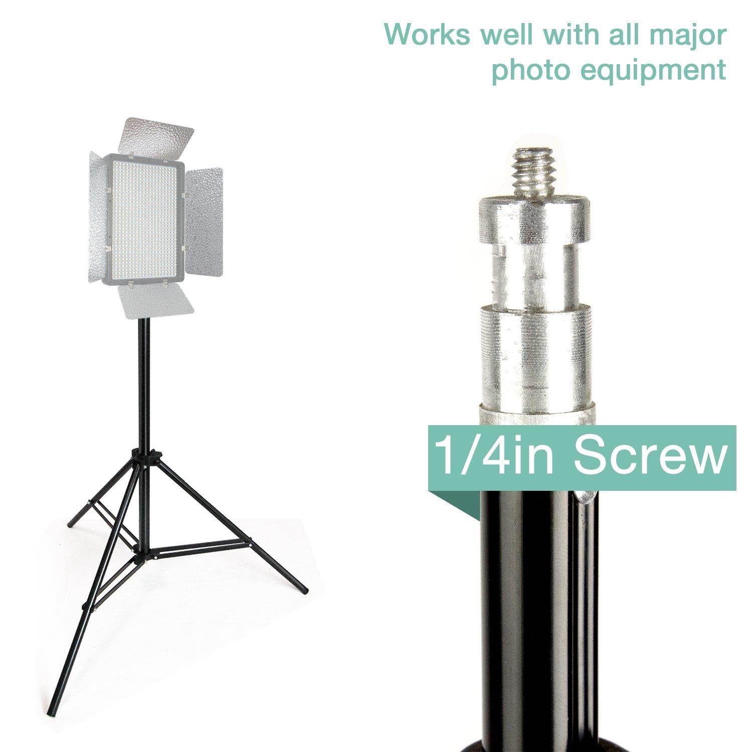 LimoStudio [2-Pack] Adjustable Photography Studio Light Stand with 86.5" Max Height and Convenient Carry Case Bag for Photo Video Lights and Equipment, AGG2696