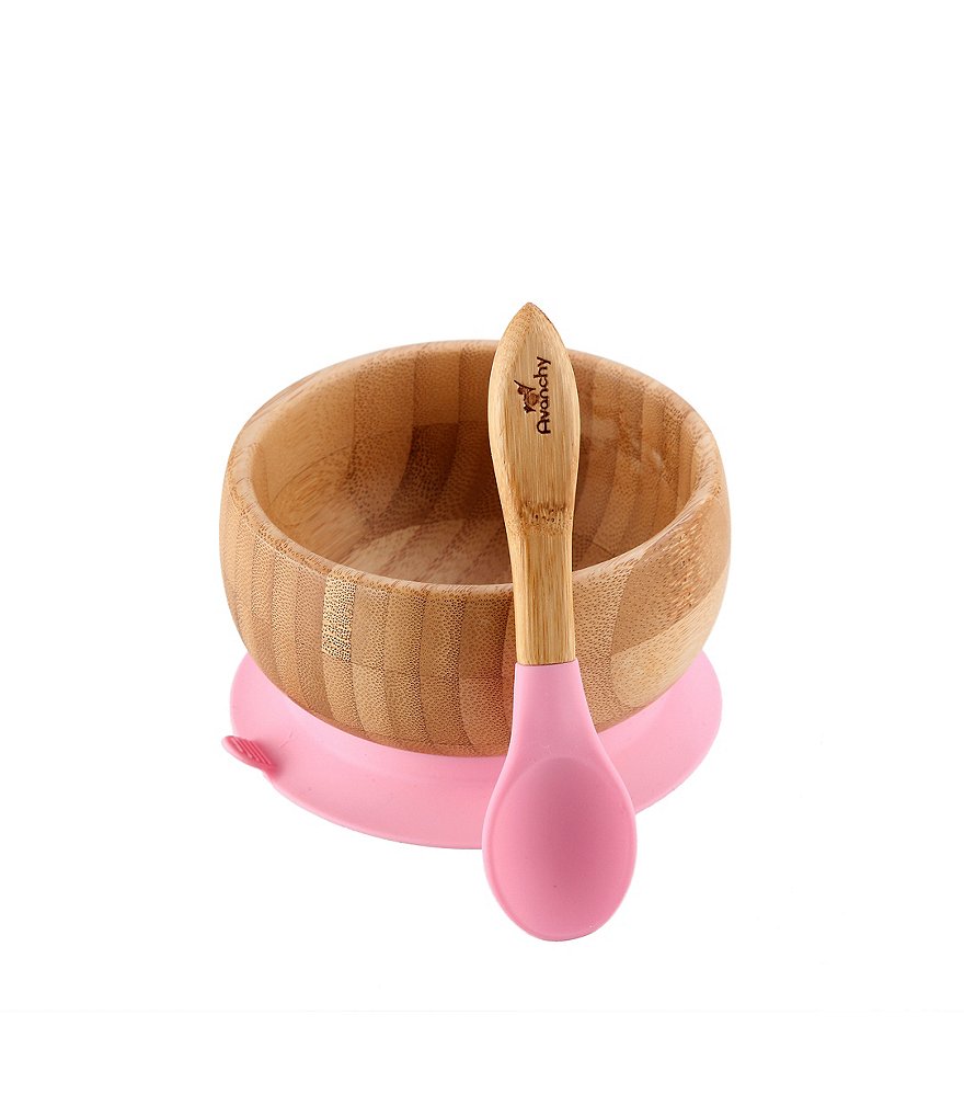 Avanchy Bamboo Suction Baby Feeding Bowl & Spoon