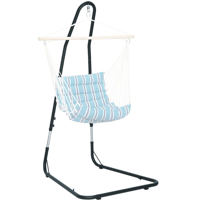 Best Choice Products Adjustable Curved Stand for Hammock Chairs and Swings - Black