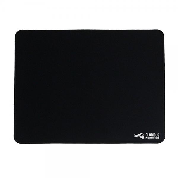 Glorious Large Gaming Mouse Mat / Pad - Stitched Edges, 2mm thick, Black Mousepad | 11"x13"x0.08" (G-L)