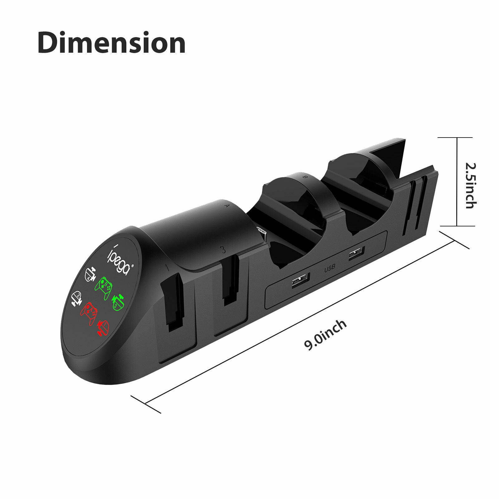 Upgraded LED Fast Charging Docking Stand For Nintendo Switch Controller Joy-con
