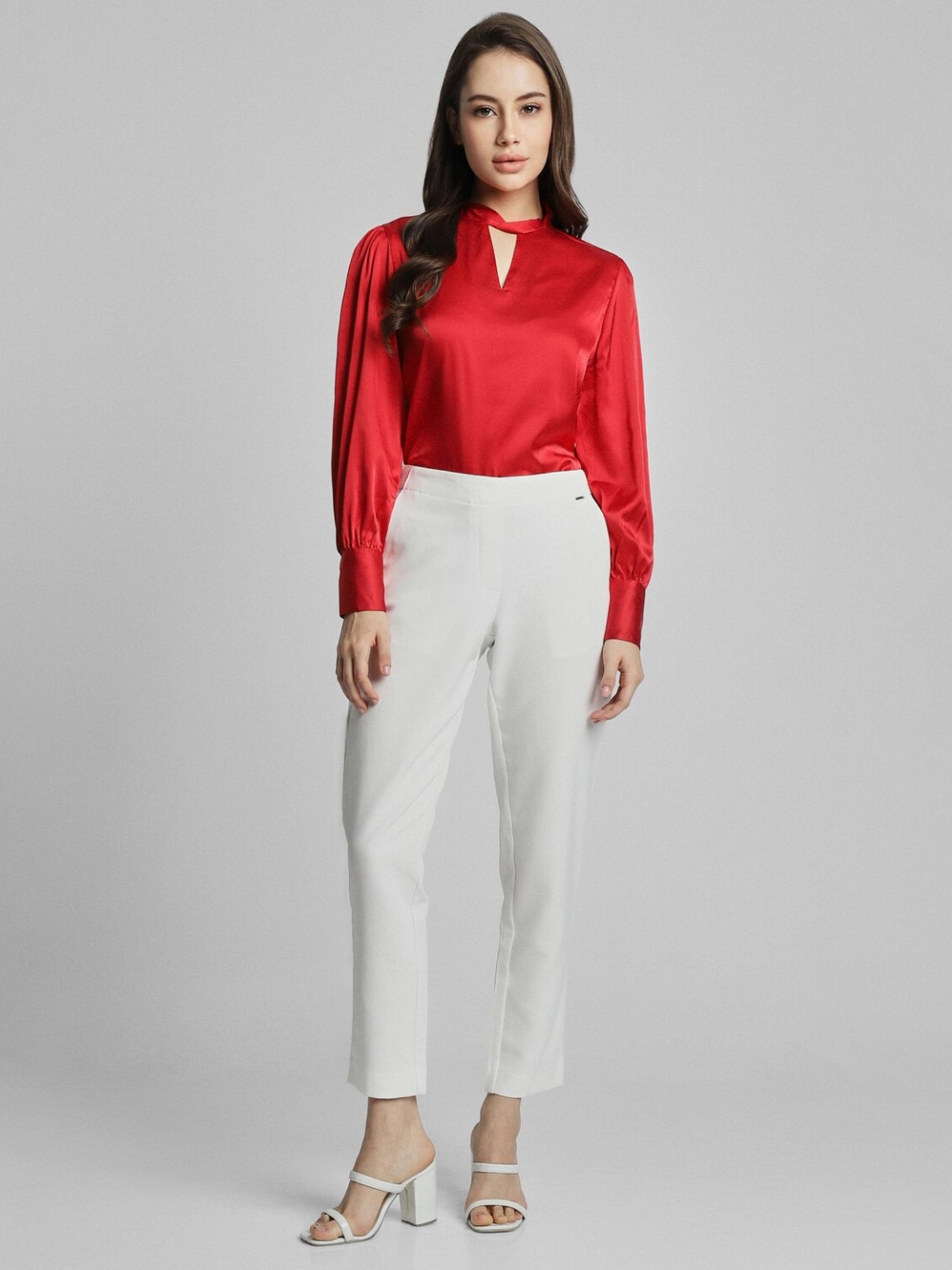 Allen Solly Red Regular Fit Top
