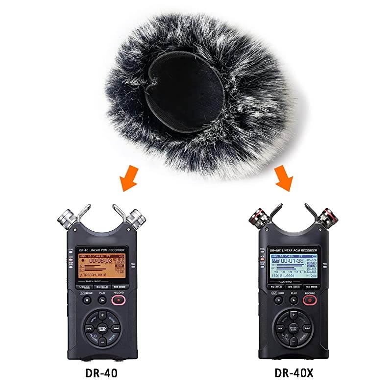 DR40X Furry Windscreen Fits DR-40X DR40X Mic Recorders, DR40 Outdoor Mic Dead Cat Fur Windshield by