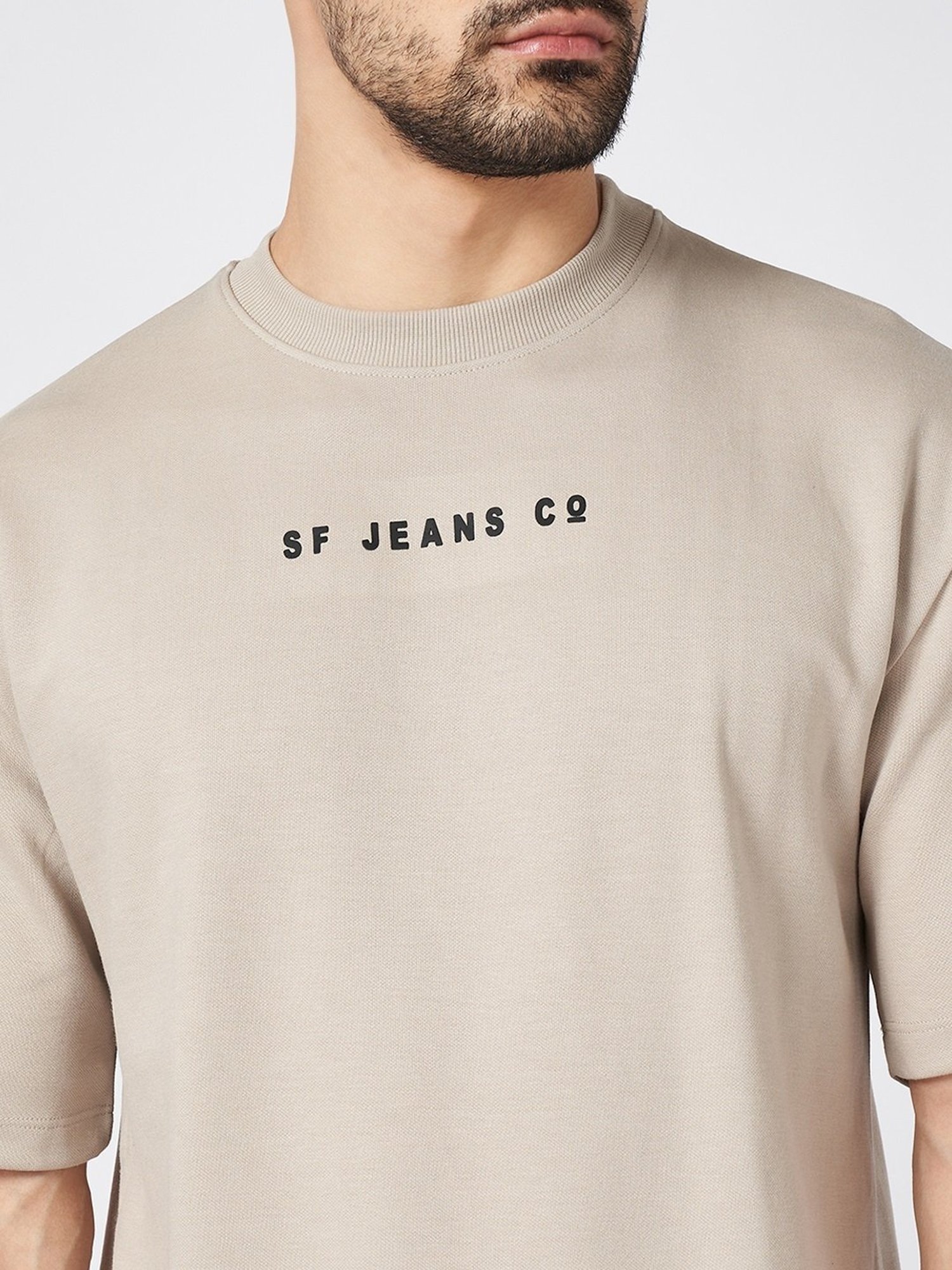 SF Jeans by Pantaloons Atmosphere Cotton Blend Loose Fit T-Shirt