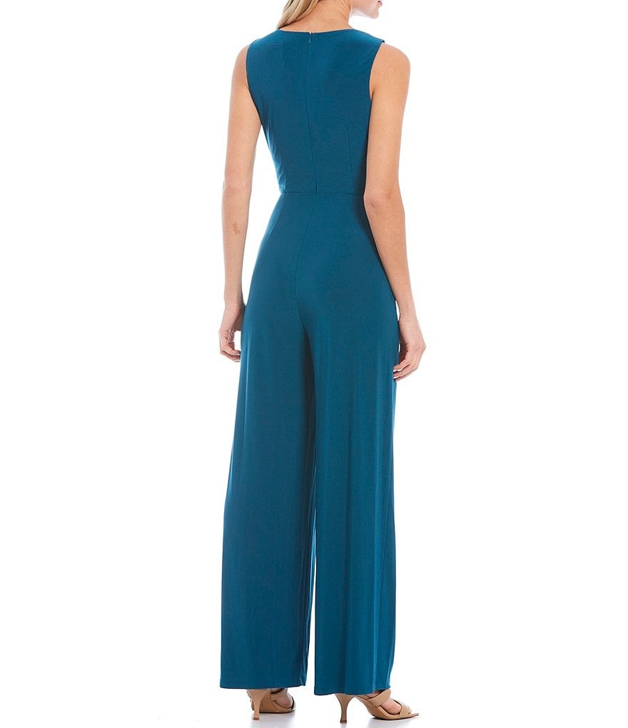 Vince Camuto Sleeveless Ring Wide Leg Jumpsuit