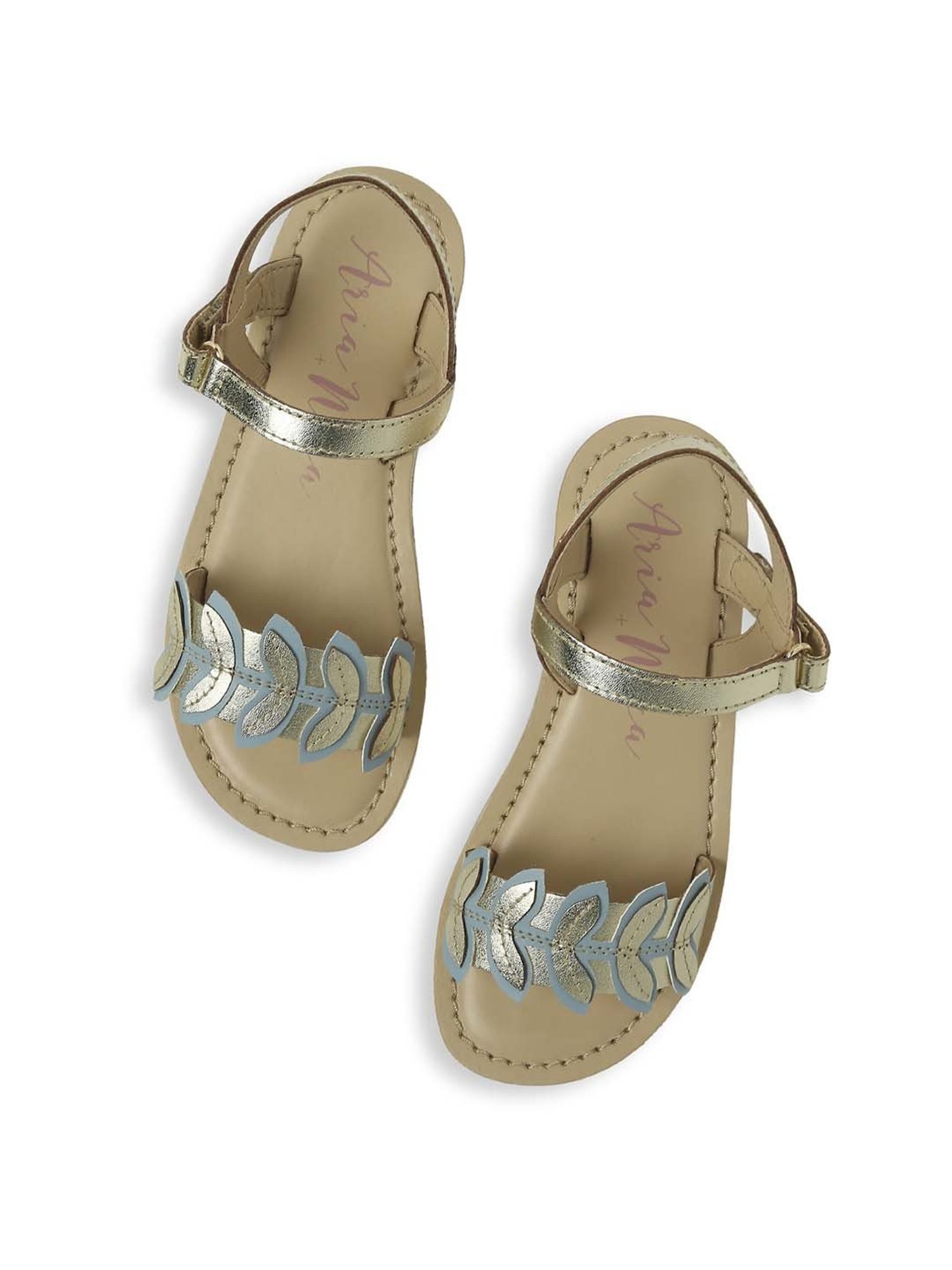 Aria Nica Kids PETAL Gold Casual Sandals