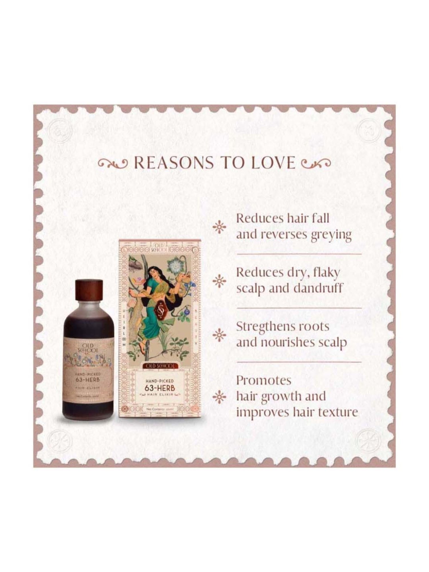 Old School Rituals Hand-Picked 63-Herb Hair Elixir - 100 ml