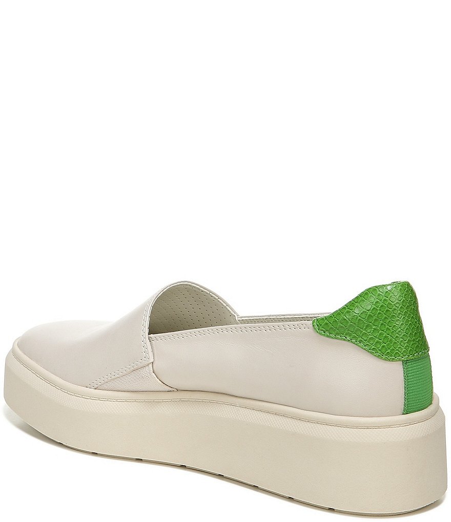 Franco Sarto Lodi2 Leather Snake Print Accent Slip-On Platform Sneakers