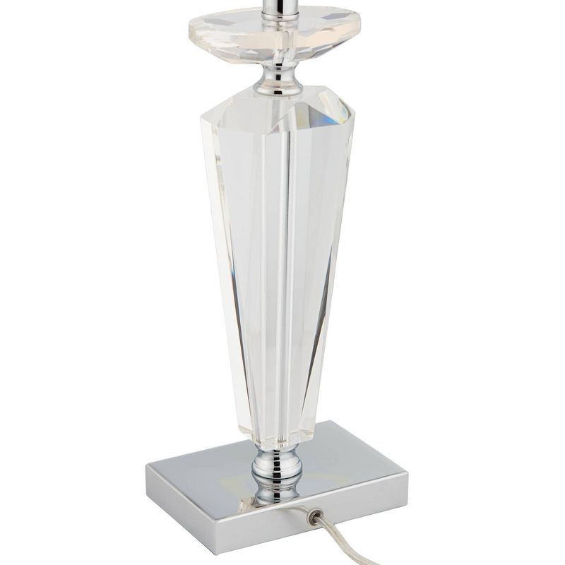 Vienna Full Spectrum Traditional Table Lamp Crystal Glass Oval Fabric Shade Living Room Bedroom Bedside Nightstand Office Family