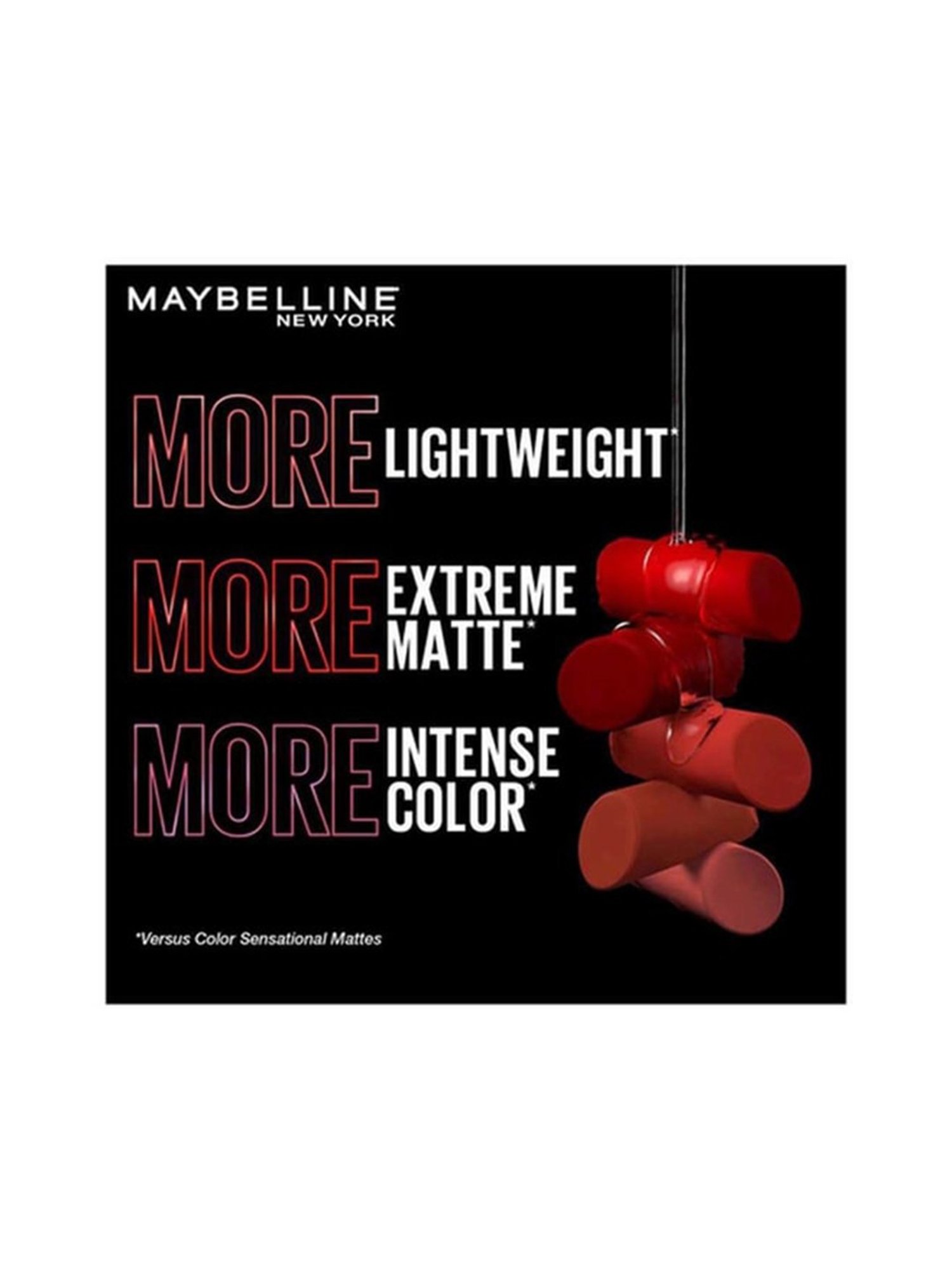 Maybelline New York Color Sensational Ultimattes Lipstick - More Scarlet,1.7 g