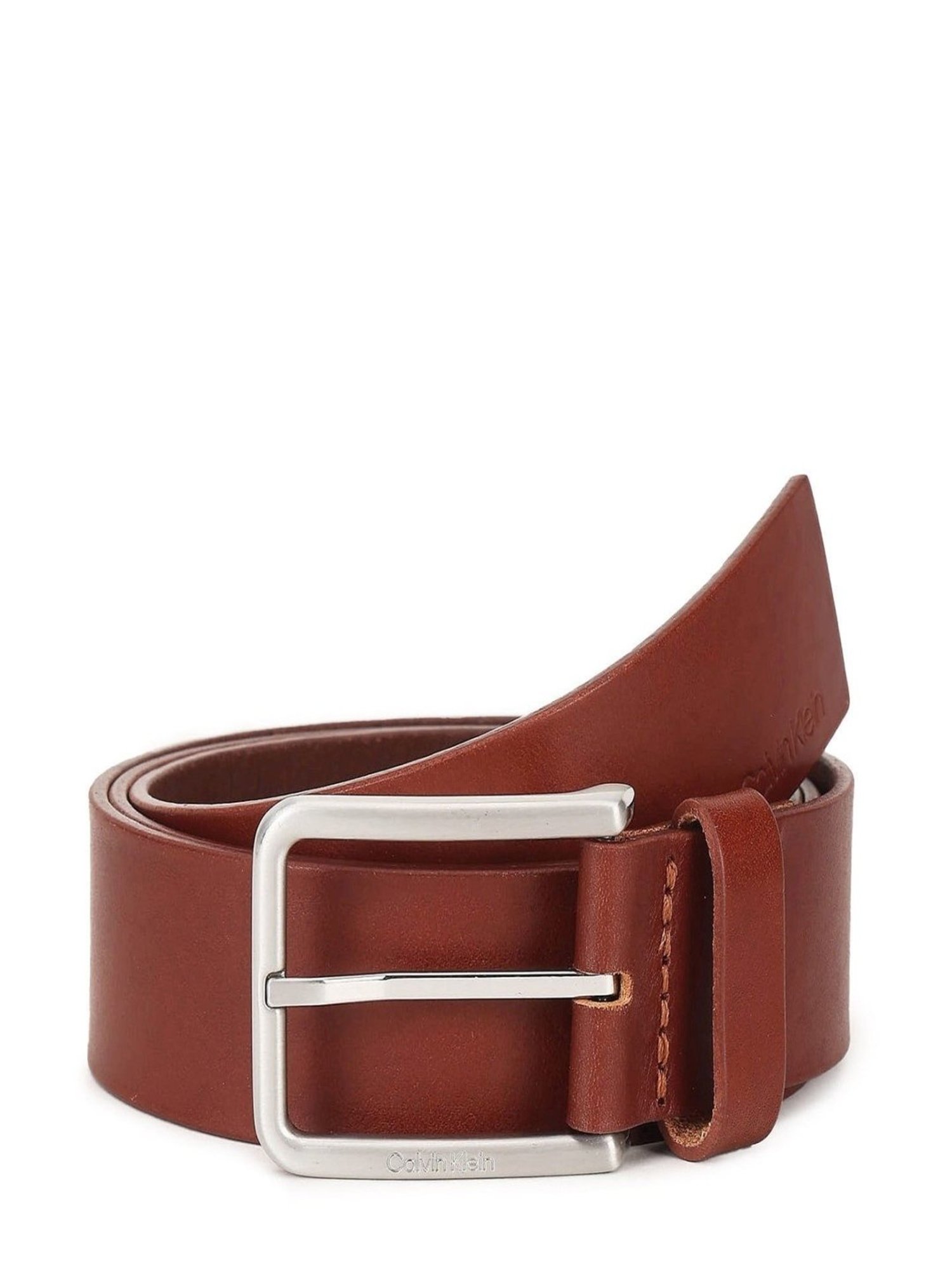 Fossil Julian Black Leather Solid Waist Belt