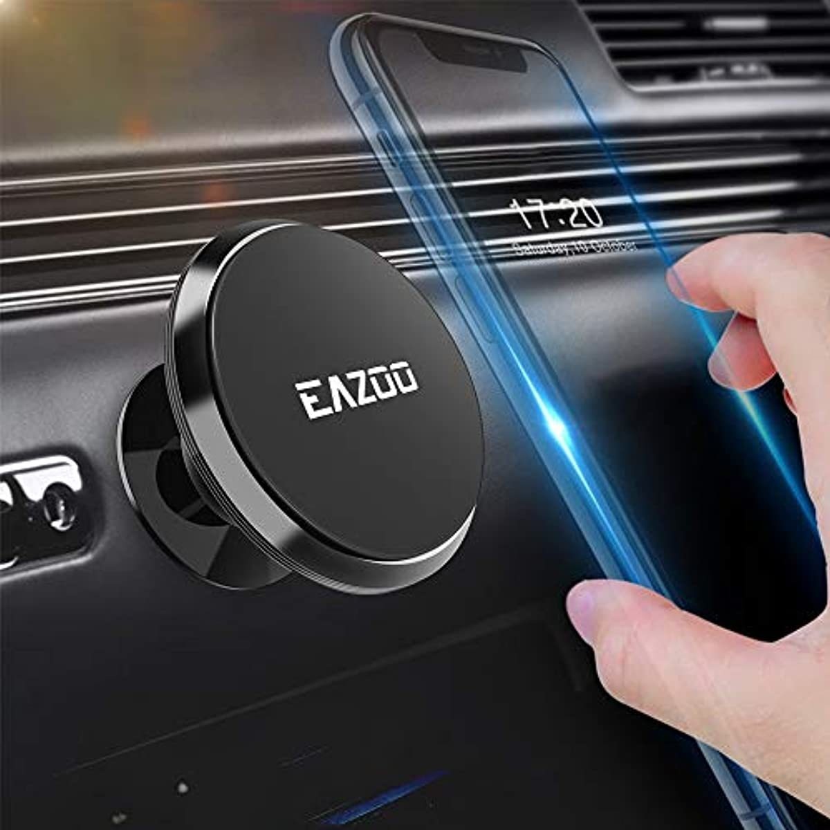 Squish Magnetic Car Phone Mount, Phone Holder for Car, Magnetic Phone Car Mounts (Black)