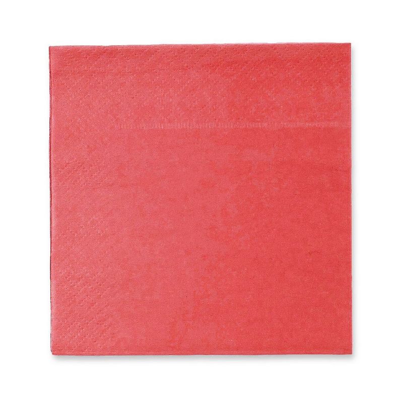 Blue Panda Cocktail Napkins - 200-Pack Disposable Paper Napkins, 2-Ply, Coral Pink, 5 x 5 Inches Folded