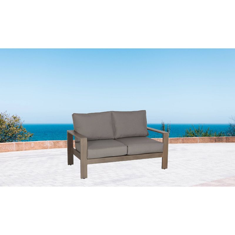 Tahoe Outdoor Three-Seater Sofa - Brown Wicker - Serta