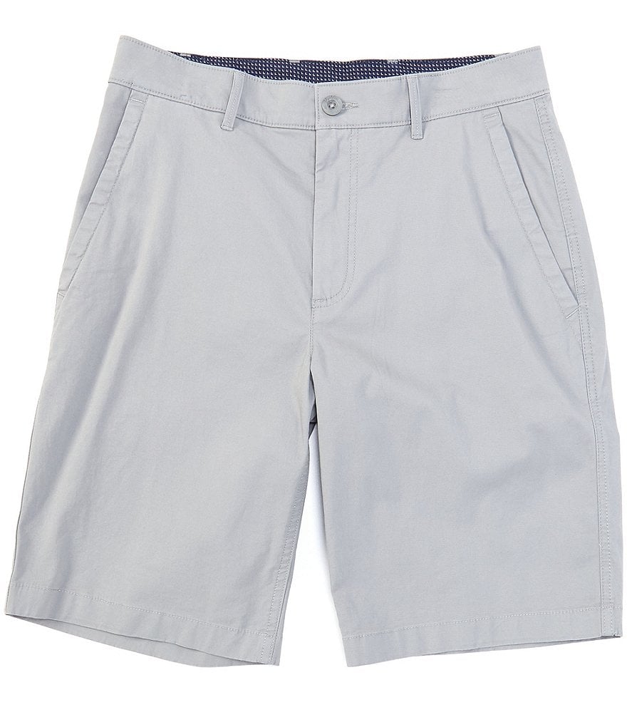 Rowm 10#double; Inseam Flat-Front Stretch Chino Shorts
