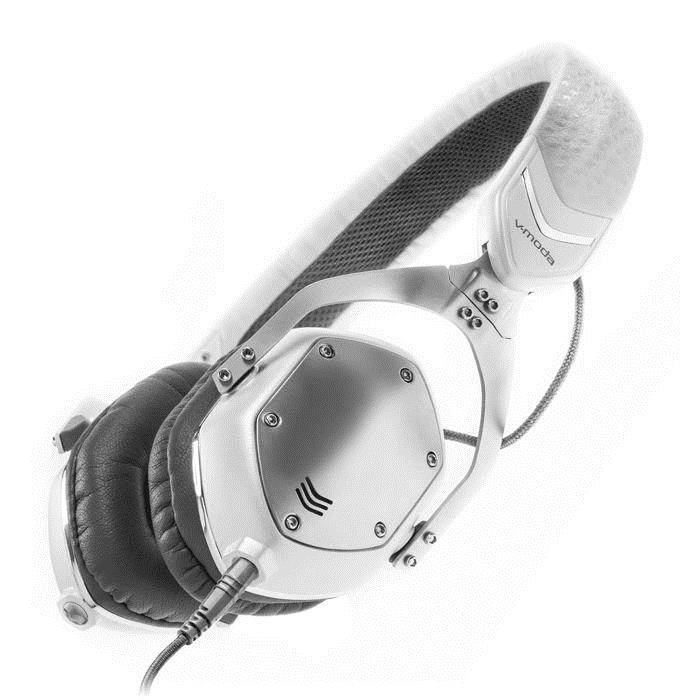 V-MODA XS On-Ear Folding Design Noise-Isolating Metal Headphone (White Silver)