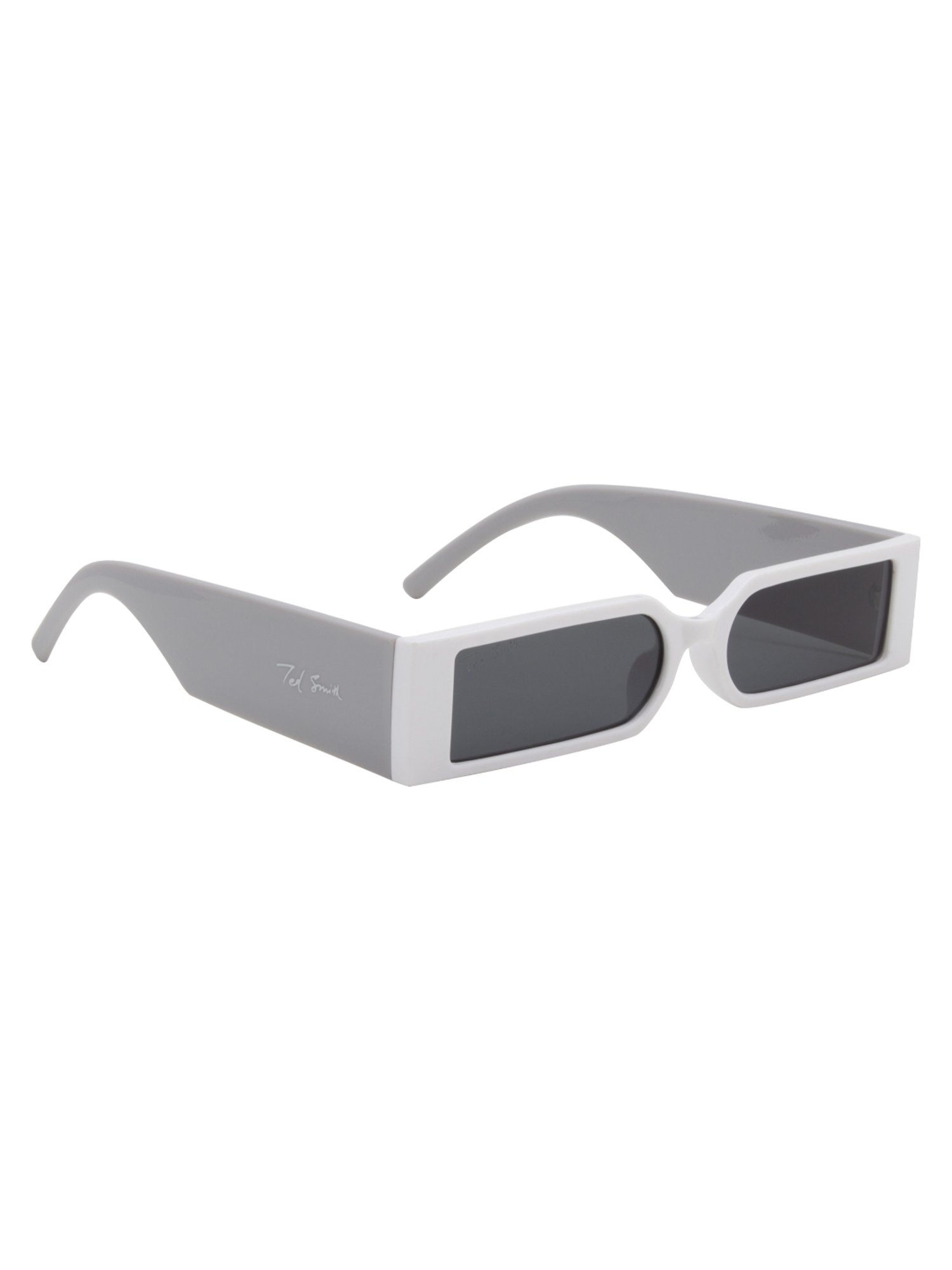 Ted Smith Grey Rectangular UV Protection Unisex Sunglasses