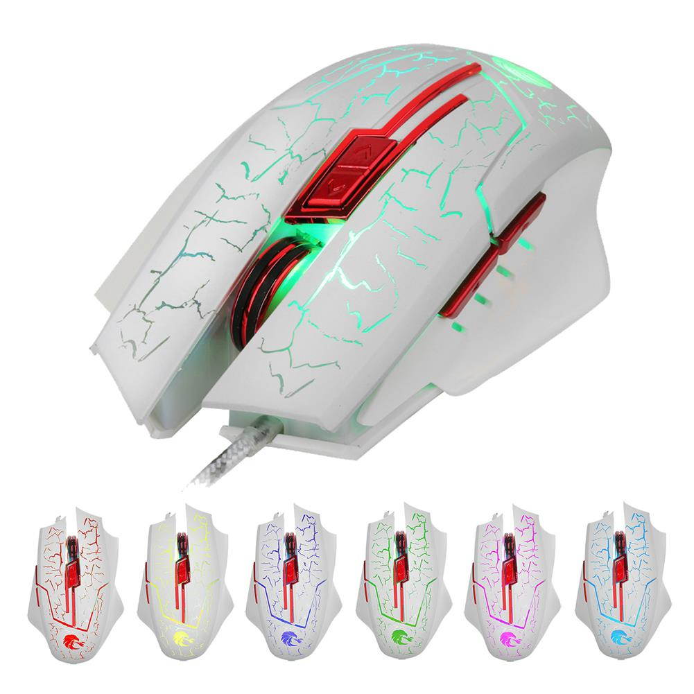 Colorful Backlit Ergonomic 6D USB Wired Gaming Mouse Adjustable 5500 DPI 6 Buttons Optical Computer Mice Gamer Mouse
