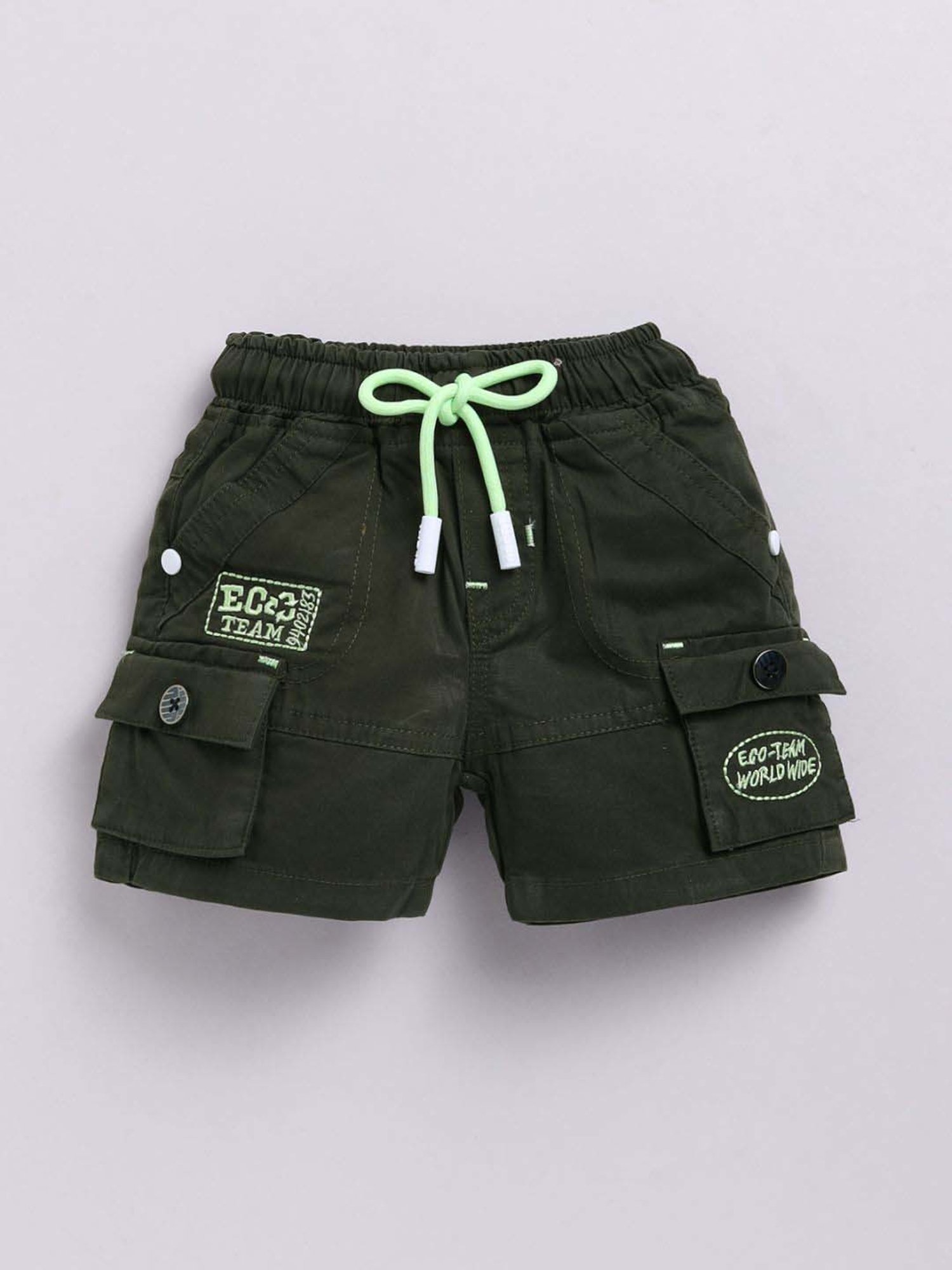 UNO KIDS Boys Green Printed Top & Short sets